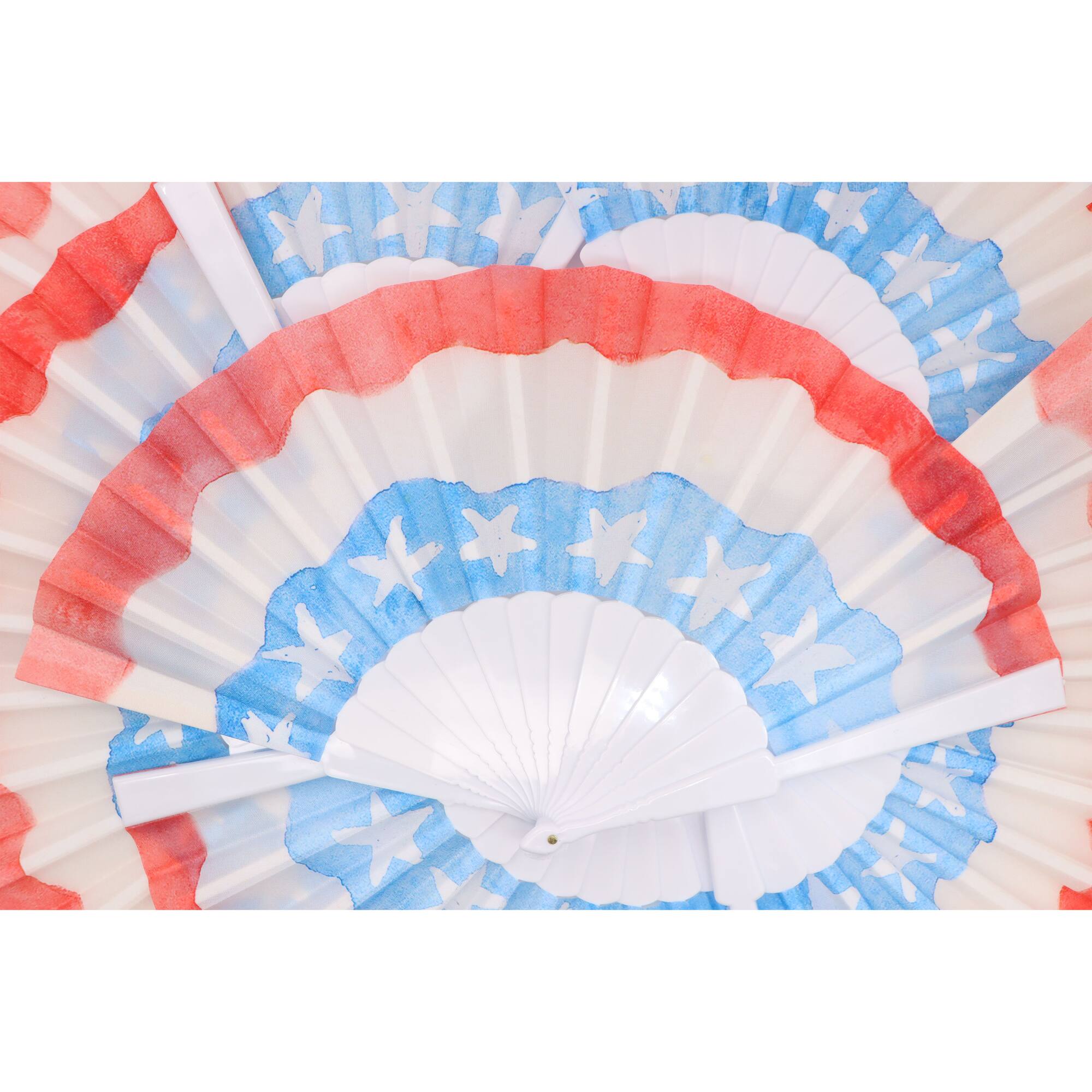 Red, White & Blue Fans, 6ct. by Celebrate It®